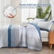 thumbnail image 4 of Juego de edredón WONGS BEDDING, azul, bohemio, con rayas king size, 3 piezas, 4 of 9