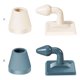 thumbnail image 5 of Billuyoard Tope de puerta de silicona ABS, adhesivo sin perforaciones, soportes de puerta ocultos, tope de puerta autoadhesivo, protectores de pared, tope Decoración del hogar Blanco Billuyoard HA001129-01, 5 of 6
