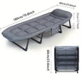 thumbnail image 2 of Folding Bed for Adults with Mattress, Portable Camping Cot with 6 Adjustable Backrests, Heavy Duty Foldable Guest Bed, Gray, 2 of 8