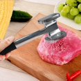 thumbnail image 4 of Yjmei - Ablandador de carne de 28 cm, martillo de carne de doble cara, resistente, de aluminio, 140 puntas y superficie plana, martillo de cocina para carne de pollo, mazo de cocina, 4 of 5