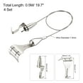thumbnail image 2 of Unique Bargains Picture Hanging Wire Kit 0.5M Electroplating with Large S-Hook Load 66lbs 4Set, 2 of 5
