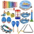 thumbnail image 2 of Wooden Wooden Percussion Instruments Set Musical Instruments Education Interesting Interactive Games Hand Eye Coordinated Development for Birthday Gift with Storage Bag Percussion, 2 of 7