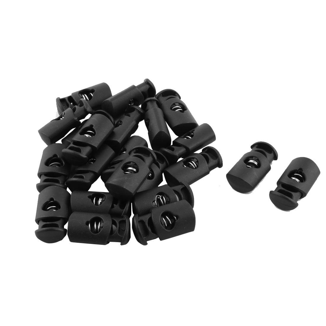 Travel Cord Locks Spring Loaded Stopper Toggle Buckle Rope Clamp 22PCS