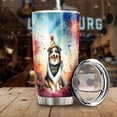 thumbnail image 3 of Hello 2025 Corgi Celebrates Happy New Year Firework Balloon 20oz Stainless Steel Tumbler Insulated Cup with Lid Welsh Corgi Dog Lover Gifts Idea - 02024, 3 of 5