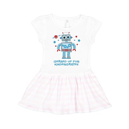 

Inktastic Robot Geared Up Kindergarten Gift Toddler Girl Dress
