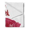 thumbnail image 2 of Bacon Soft Flannel Fleece Blanket, Cutting Pig Meat Diagram as Ham Loin Butt Hock and Ribs Butcher Shop Theme, Cozy Plush for Indoor and Outdoor Use, 70" x 90", Magenta Red and White, by Ambesonne, 2 of 5
