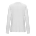 thumbnail image 5 of TIHLMK Blouses Shirts Fashion Women Casual Turndown Collar Long Sleeve Loose T-Shirt Autumn Blouse Pullover Tops White, 5 of 8