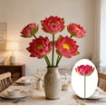 thumbnail image 1 of weibbin Artificial Lotus Flower Spring Summer Decor Realistic One Stem Fake Lotus For Living Room Pond Decoration 27.95x5.11in, 1 of 6