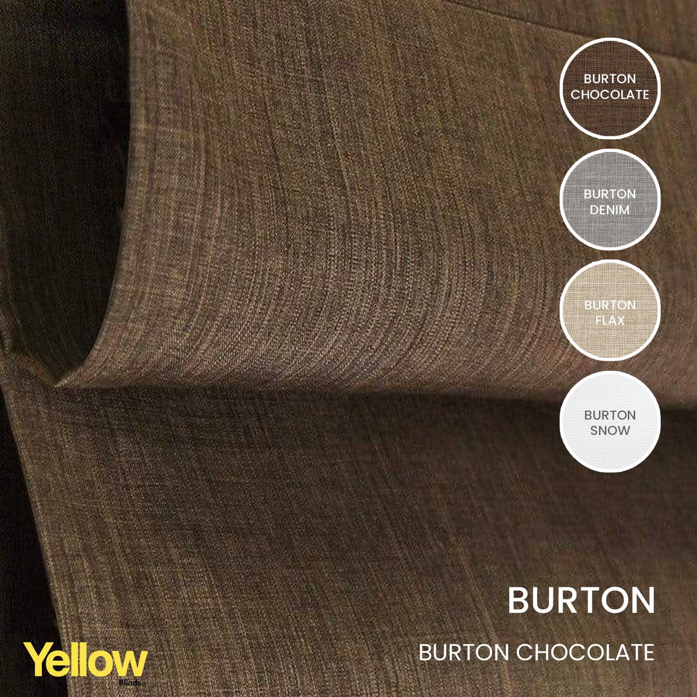 Yellow Blinds Cordless Light Filtering Roman Shade, Belgian Chocolate - 33"W X 64"H