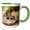 Green/White, variant on 3drose, Pine County. Captive Spotted Skunk., 11oz Mug