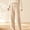 Beige, variant on Women's Stripe Pajama Pants Casual Elastic Waist Loose Wide Leg Lounge Bottoms Comfy Casual Breathable Everyday Wear
