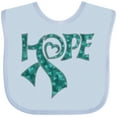 thumbnail image 3 of Inktastic Hope- Teal Ribbon for Awareness of Ovarian Cancer Boys or Girls Baby Bib, 3 of 4