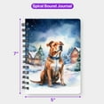 thumbnail image 5 of Hello Winter Pitbull Welcome Snowy Night Watercolor Vintage Spiral Bound Journal Terrier Dog Lover 5x7in Spiral Notebook - 01011, 5 of 5