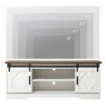 thumbnail image 3 of WAMPAT Farmhouse Sliding Barn Door TV Stand for 65" Flat Screen，59 Inch, 3 of 6