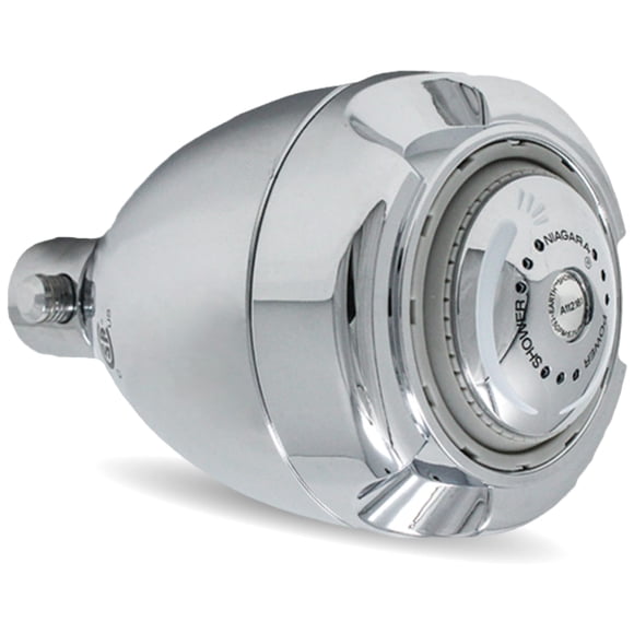Niagara Conservation N2915C-V Earth Spa 3 Pulverizadores Con 1,5 Gpm De 2,7 Pulgadas. Cabezal De Ducha Fijo Ajustable Para Montaje En Pared Cromado | Rociador De Cabezal De Ducha Con Tecnología De Com