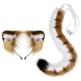 thumbnail image 3 of Conjunto de orejas y , Aro para el pelo con orejas de tigre, Cosplay para mujeres y niñas, vestido de dibujos animados para niños y, 3 of 8