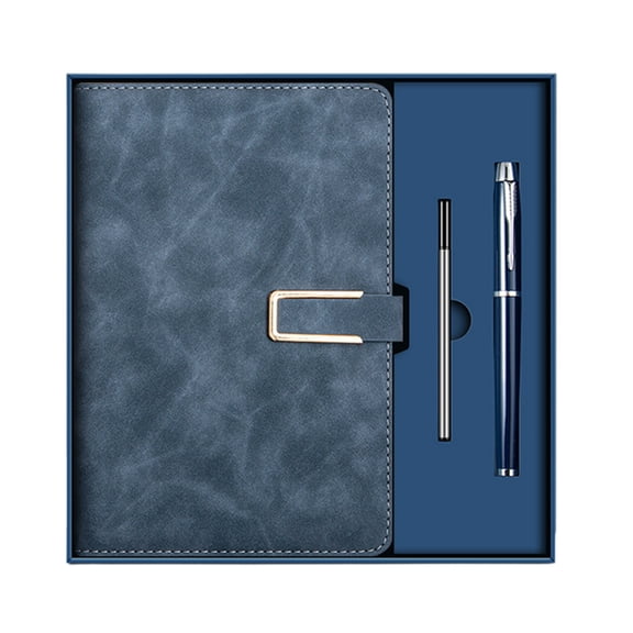 Premium Business Notebook with Hardcover, Smooth Writing Paper, Durable Binding, 2-in-1 Pen Set for Office, Planning, and Note Taking