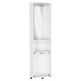 thumbnail image 2 of Freestanding Mirrored Liquor Storage Cabinet With Double Doors And Shelves Modern 75" H Corner Bar - Design, White Particle Board Two For French 75 Ingredients, 2 of 4