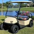 thumbnail image 2 of POLERO Tropical Golf Cart Seat Covers for Club Car Precedent Ordinary Seats, Plumeria Floral Leaves Print Breathable Front and Back Seat Cushion Cover for Golf Cart, Easy to Install, 2 of 8