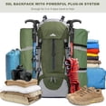 thumbnail image 2 of Mochila de Senderismo Loowoko 50L Impermeable para Camping con Funda para Lluvia, 2 of 6