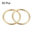 thumbnail image 3 of 20mm Metal O Rings Non-Welded for Straps Bags Belts DIY Gold Tone 50pcs, 3 of 5