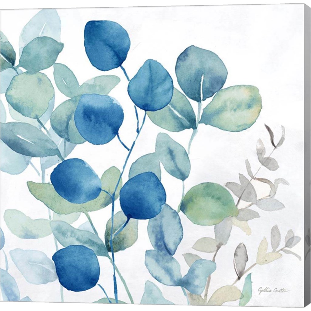 Great Art Now Eucalyptus Leaves Navy I by Cynthia Coulter, Canvas Wall