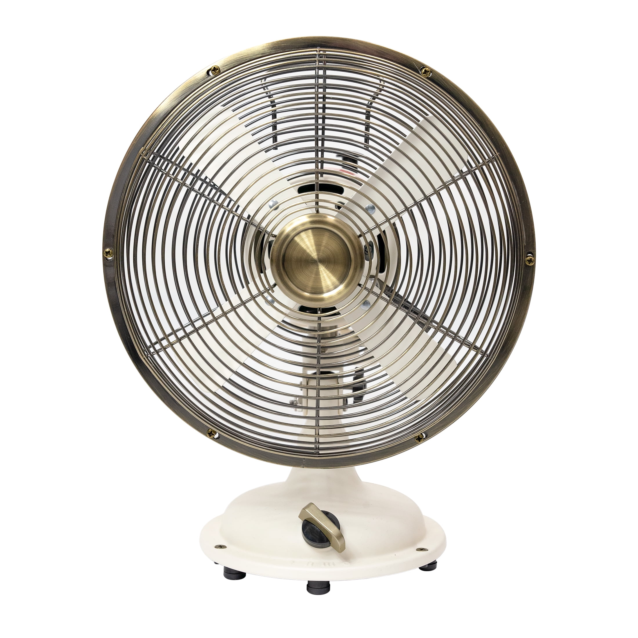 Better Homes & Gardens Retro 8" 3-Speed Metal White Oscillating New Tabletop Fan