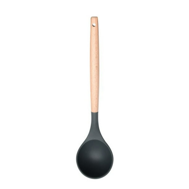 Injueey 1 cuchara de silicona antiadherente para sopa, espátula, raspador, servidor de Pasta, utensilios de cocina resistentes al calor, juegos de Cocina y Comedor No.03 Injueey HA0021-03B