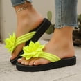thumbnail image 2 of Dakaela Women's Flower Flip Flops 2026 Yoga Mat Slip on Flat Thong Sandals Summer Beach Slides Casual Walking Slippers for Travel Vacation Size 6-10, 2 of 5