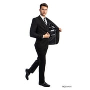 Azzuro Mens 3-Piece Suit Set with Jacket, Vest, and Dress Pants