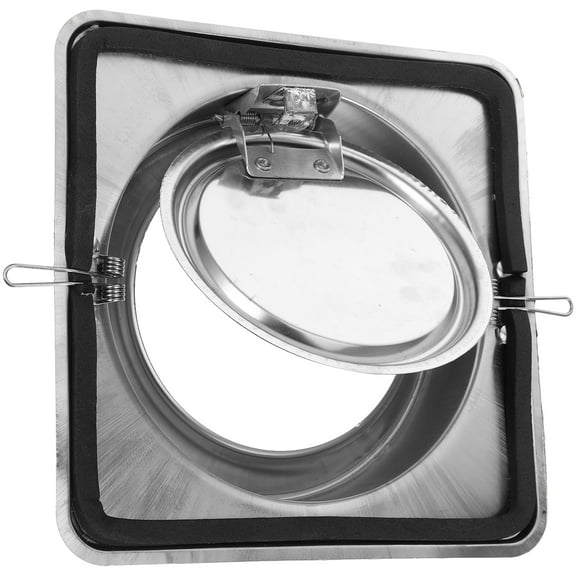 Stainless Steel Kitchen Exhaust Fan Cover With Non Return Flap For Wall Ventilation Ideal For Rv Range Hood And Bathroom Use Easy Installation Silver