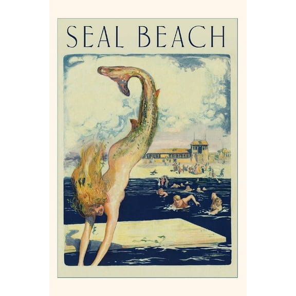 Pocket Sized - Found Image Press Journals: Vintage Journal Seal Beach Mermaid Diving (Paperback)