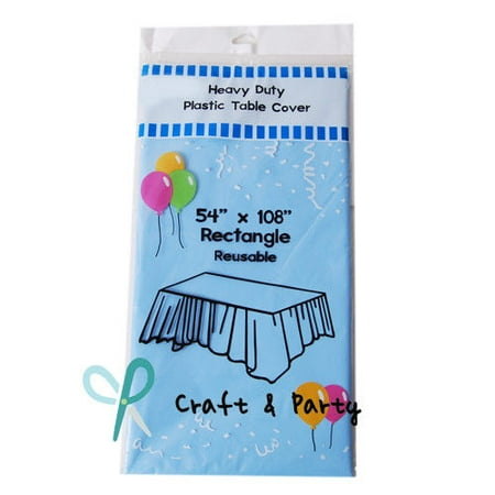 

HeavyDuty Plastic Table Covers TABLECLOTH (Reusable) in 24 colors and 2 Size!!