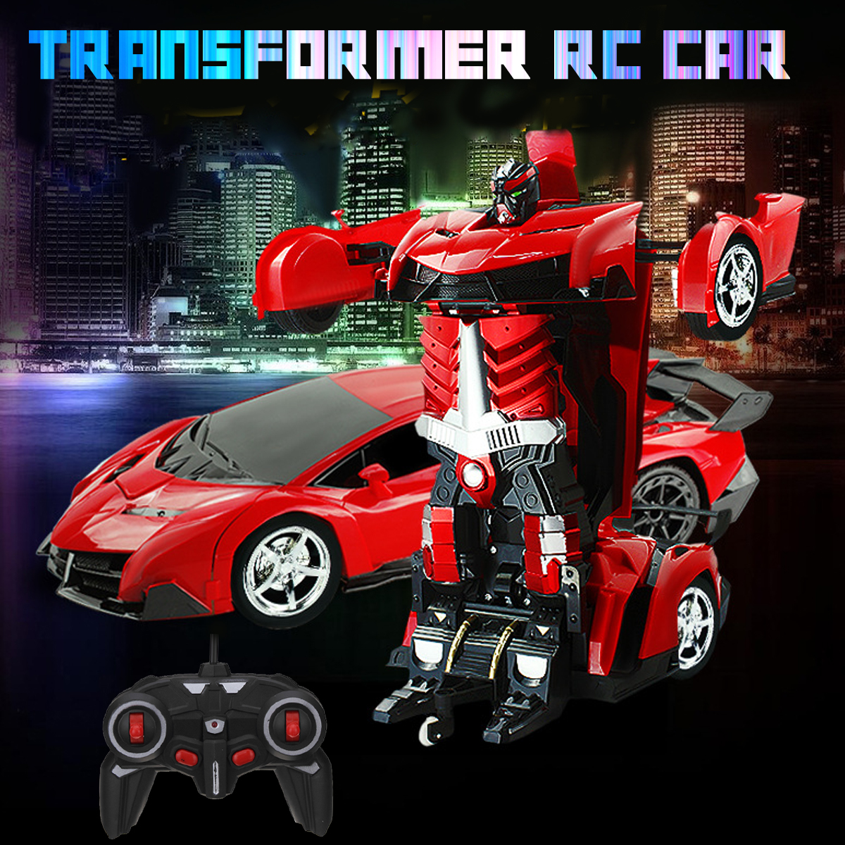 red race car transformer