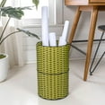 thumbnail image 3 of happimess Cecil Modern 4.13-Gallon Faux Wicker Cylinder Waste Basket, Pear Green/Black, HPM1100A, 3 of 8