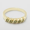 thumbnail image 4 of LBG British Made 18k Yellow Gold Natural Peridot Womens Eternity Ring - 33 size options - Sizes 4 to 12 Available, 4 of 6