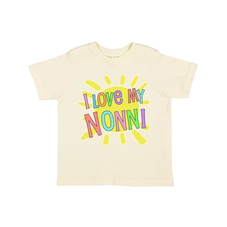 

Inktastic I Love my Nonni- sun and rainbow letters Gift Toddler Boy or Toddler Girl T-Shirt
