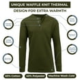 thumbnail image 2 of Galaxy By Harvic Men's Long Sleeve Thermal Henley Tee (S-3XL), 2 of 4
