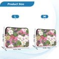 thumbnail image 4 of FORMRS 13-13.3 inch Laptop Sleeve Case Soft Carrying Quilted Computer Bag Cover, White Flowers, 4 of 7