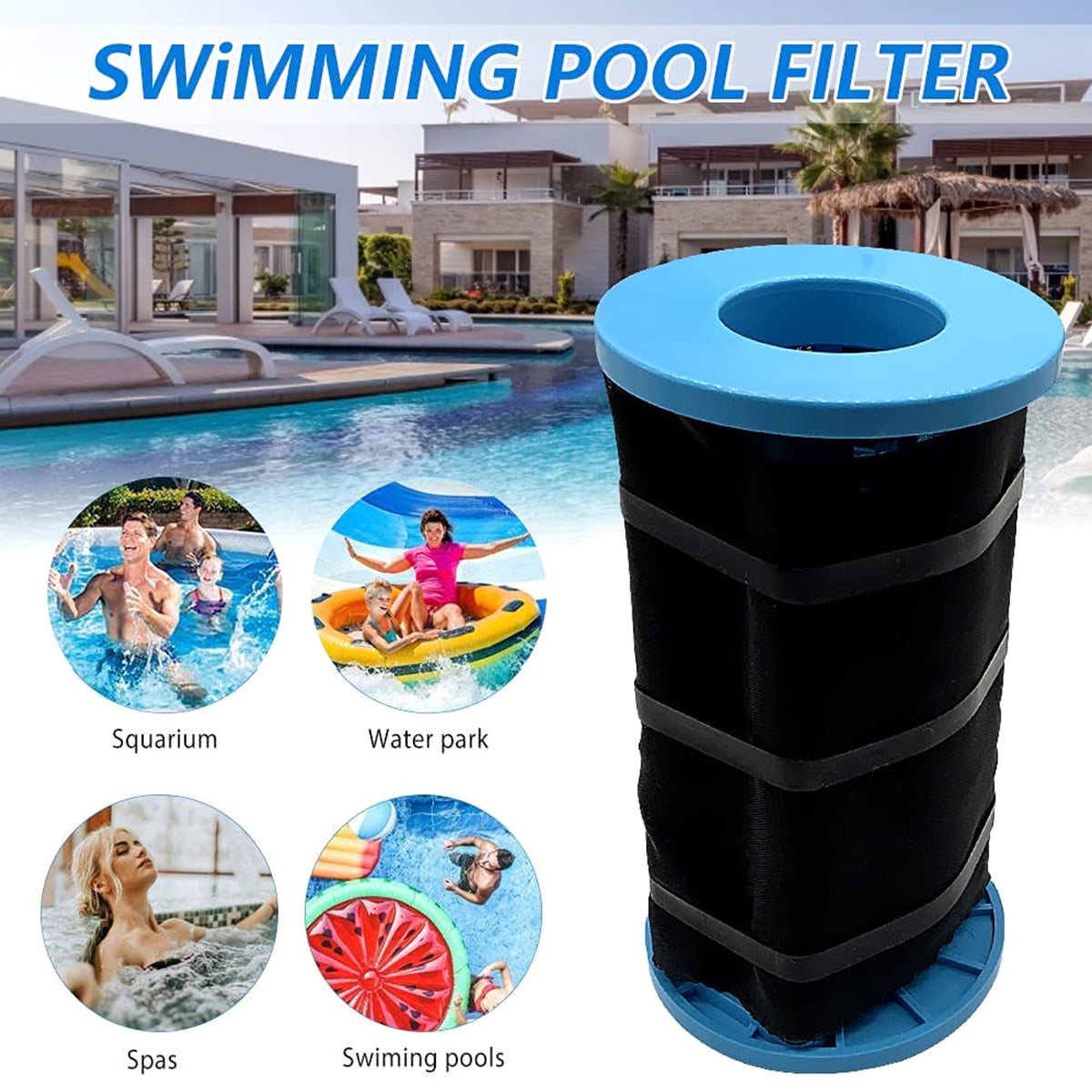 kitwin Swimming Pool Filter Reusable Pool Filter Keeping Water Fresh Filter Replacement Filter