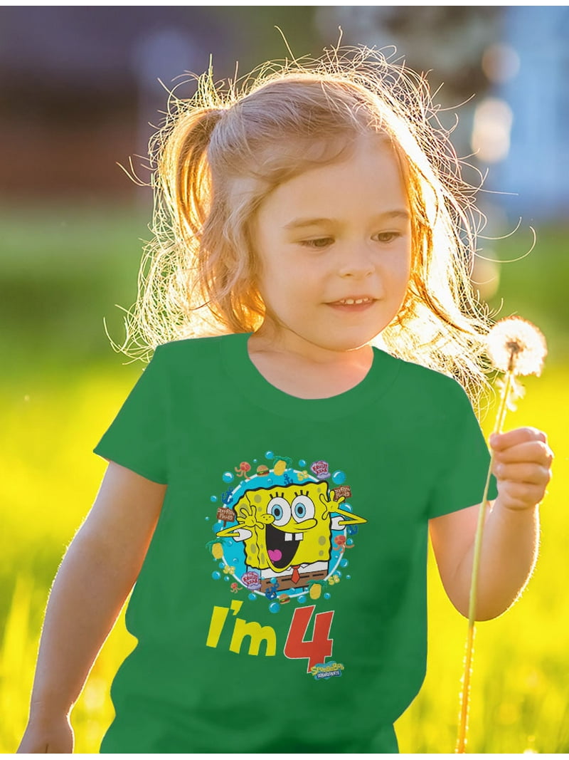 Magliette Spongebob Bambini Magliette Bambini Spongebob Squarepants -  Confezione Da 4 Pezzi, Licenza Ufficiale Nickelodeon Magliette Confezione 4  ..., image size:800x1067