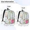 thumbnail image 4 of Balery Vintage Wood with Floral Vintage Canvas Backpack for Men and Women - Large Capacity, Durable Travel Laptop Bag for School, Work, Hiking, and Outdoor Activities, 4 of 7
