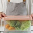thumbnail image 1 of Teissuly Clearance Large, Plastic Transparent Covered Refrigerator Vegetable And Fruit Sorting Storage Food Storage Box, Rectangular Refrigerator Drawer Organizer, Fresh Box(Pink, ) Teissuly WER202308290464, 1 of 7