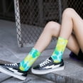 thumbnail image 6 of DREAM SLIM A Collection of Funny Novelty Fashion Colorful Cool Crazy Skateboard Tie Dye Crew Dress Socks 3 Pairs, 6 of 7