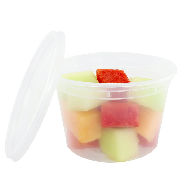 16 Oz-36 Sets, Plastic Deli Food Storage Freezer Containers with Airtight  Lids，