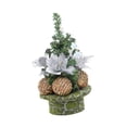 thumbnail image 2 of TISHITA Artificial Tabletop Christmas Tree Mini Xmas Tree Desk Christmas Tree Potted Plants for Party, Shelf, Indoor,Holiday,Birthday Argent, 2 of 8