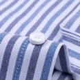 thumbnail image 3 of Qiyinn Men's Oxford Shirt Solid Casual Button Down Collar Shirts Long Sleeve Dress Shirts with Pocket, 3 of 6