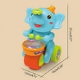 thumbnail image 4 of Electric Elephant Universal Toy Car - Blowing Ball Drumming Function with LED Lights & Sounds, Automatic Obstacle Avoidance, Fun Musical Moving Toy, Durable Safe Plastic Design, 6.3*4.72*8.27in, Blue, 4 of 9