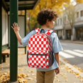 thumbnail image 6 of Red and White Checkered Pattern 17" School Backpacks for Teens,Waterproof Oxford Fabric,S-Shape Padded Straps for School,Travel,Hiking,Camping, 6 of 6