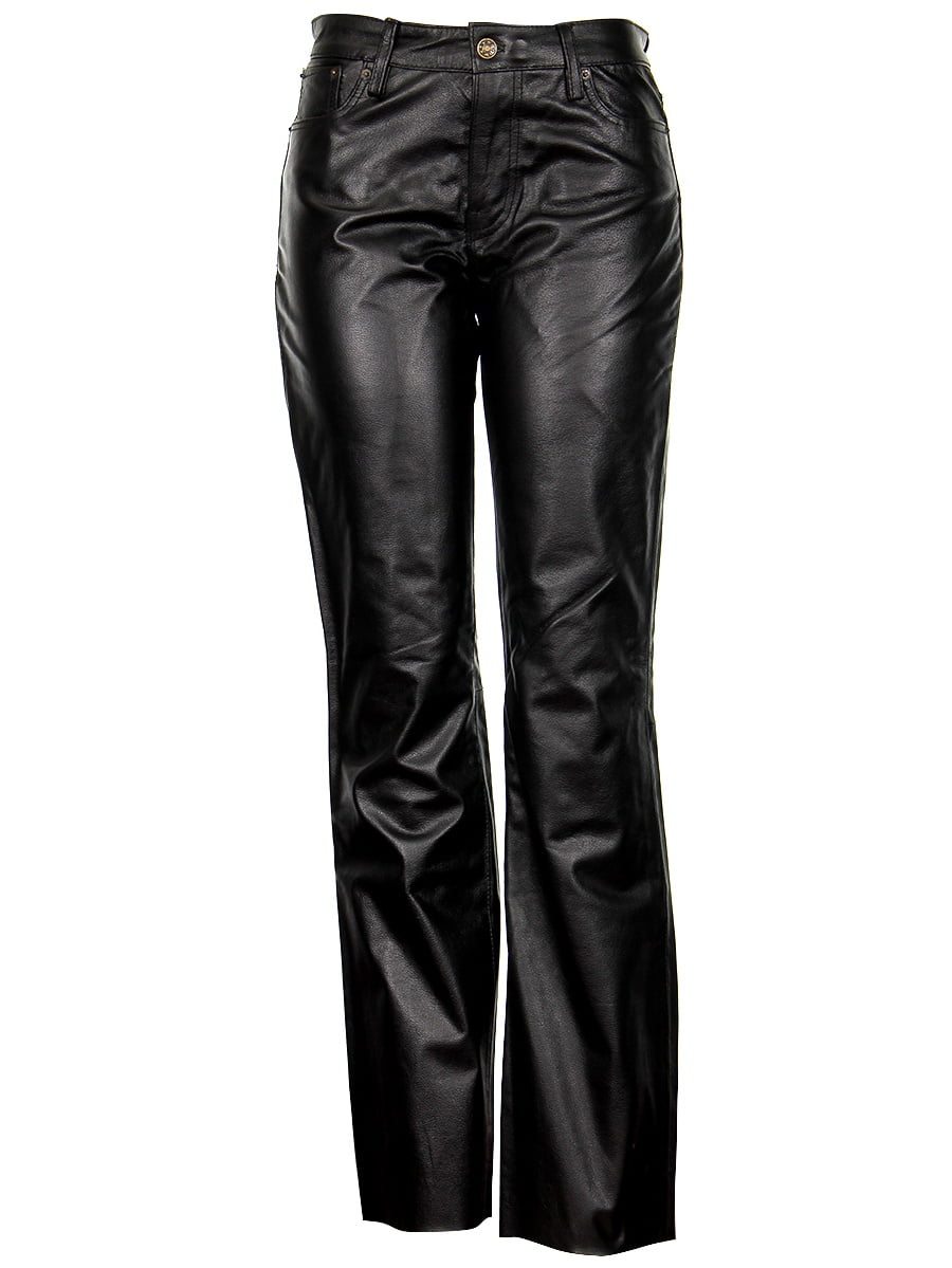 Xelement XS679 Women's 'Nubile' Classic Black Buffalo Leather Pants 10 -  Walmart.com